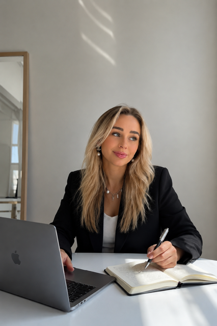 Virtual assistant die haar bedrijf structureert